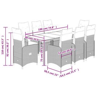 VidaXL Bistro set poly-rattan  