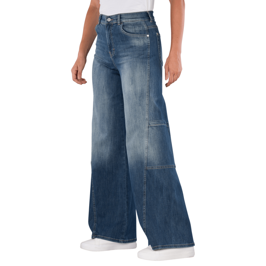 ANGELS Liva Wide Leg Seam Cargo Jeans  