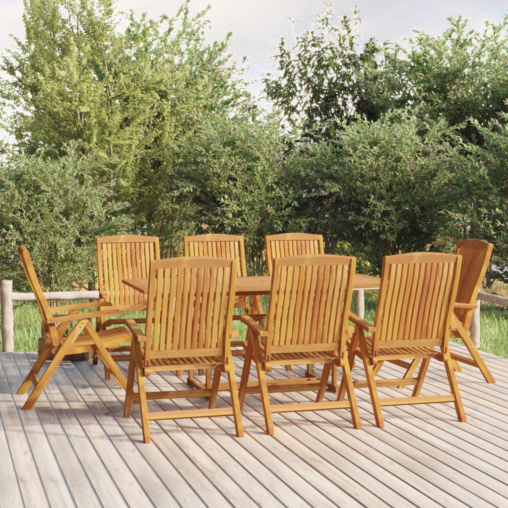 VidaXL sedia da giardino reclinabile Teak riciclato  