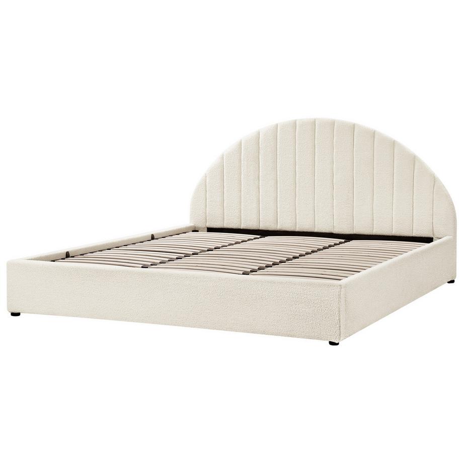 Beliani Lit ottoman en Bouclé  CHADENET  