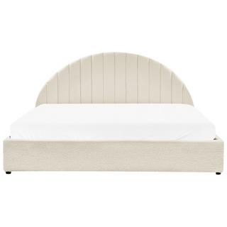 Beliani Bett mit Stauraum aus Bouclé Minimalistisch CHADENET  
