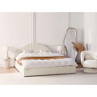 Beliani Bett mit Stauraum aus Bouclé Minimalistisch CHADENET  