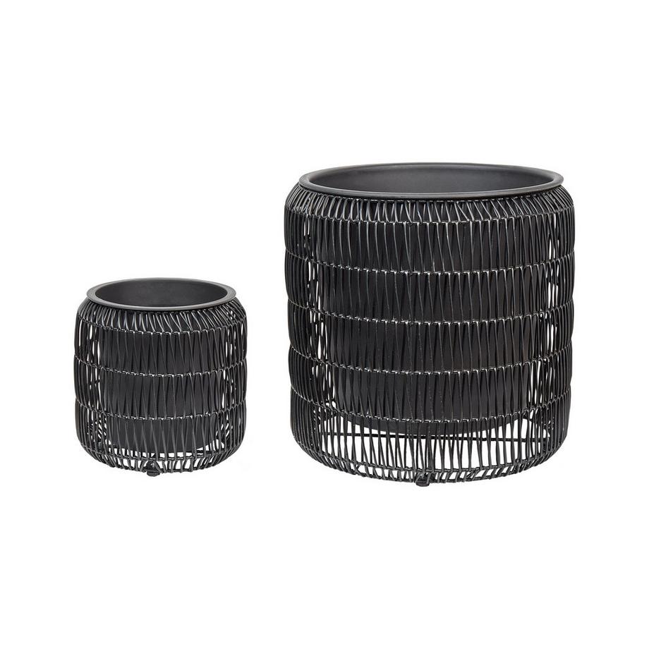 Lot de 2 pots de fleurs en Polyrotin Rustique BRODIEA