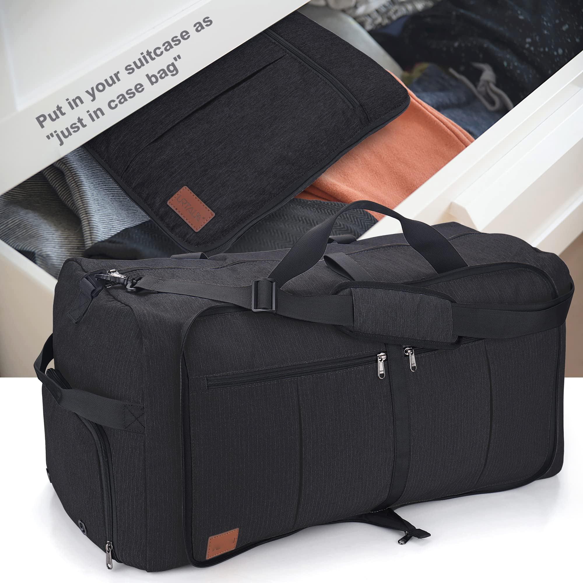 Only-bags.store  Sac de voyage pliable, grand sac de voyage avec compartiment à chaussures, imperméable/sportif 