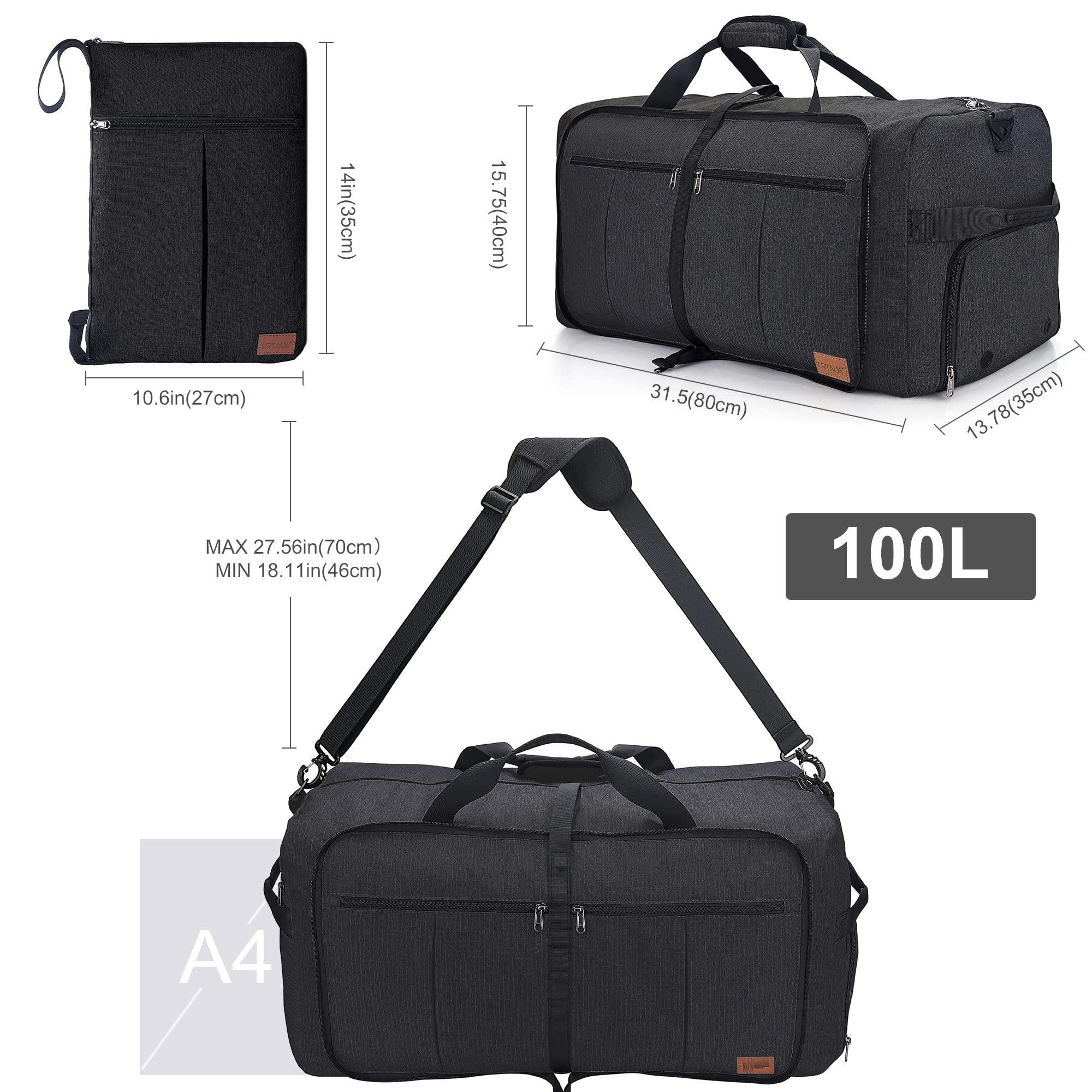 Only-bags.store  Sac de voyage pliable, grand sac de voyage avec compartiment à chaussures, imperméable/sportif 