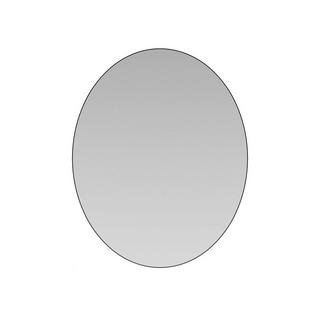 Vente-unique Armadietto a muro da bagno ovale con specchio Nero - RURI  