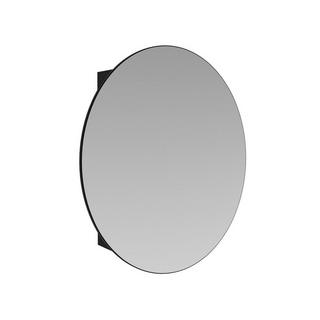Vente-unique Armadietto a muro da bagno ovale con specchio Nero - RURI  