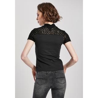 URBAN CLASSICS T-Shirt Flock Lace Collo Alto  