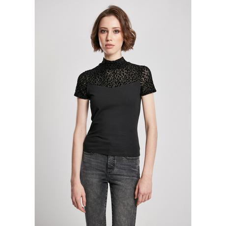URBAN CLASSICS T-Shirt Flock Lace Collo Alto  