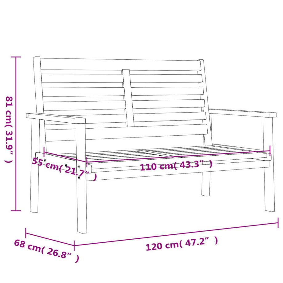 VidaXL Ensemble de salon de jardin bois d'acacia  
