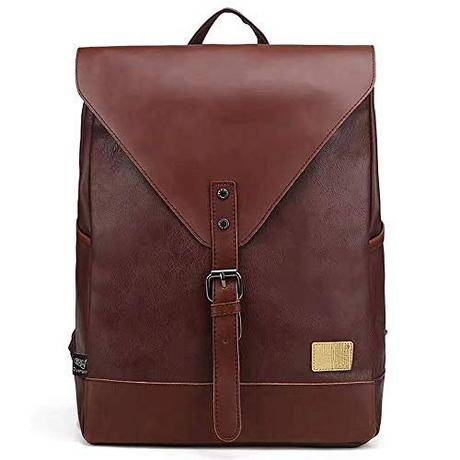 Only-bags.store Retro PU Leder Vintage Rucksack 14 Zoll  