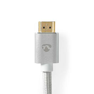 Nedis  HDMI™ Kabel | HDMI™ Stecker | DVI-D 24+1-Pin Male | 2560x1600 | Vergoldet | 2,00 m | Gerade | Geflochten | Silber | Box mit abgedecktem Fenster 