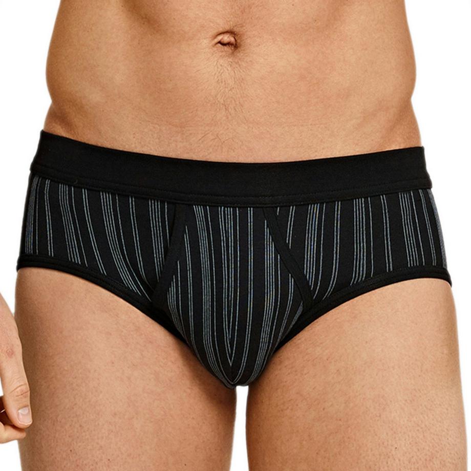 Schiesser Original Classics Slip Sportivi a Costine Fini con Apertura Confezione da 4  