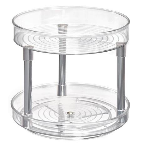 iDesign  iDesign LINUS - Plateau tournant Lazy Susan transparent - 23 cm x 20 cm 