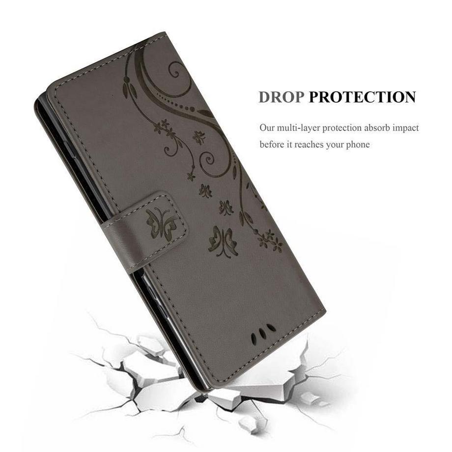 Cadorabo  Hülle für Sony Xperia XZ1 Blumen Design Magnetverschluss 