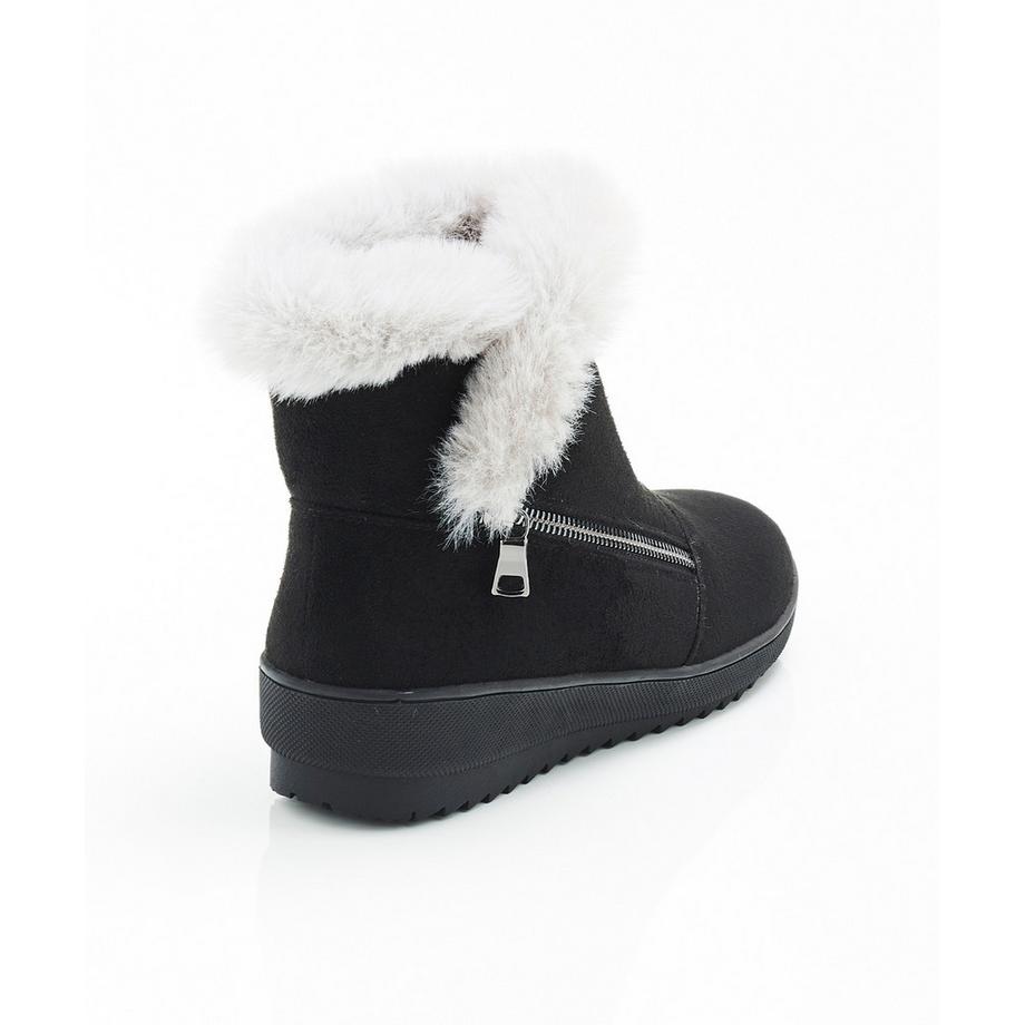 Damart  Boots glissière latérale, dessus textile. 