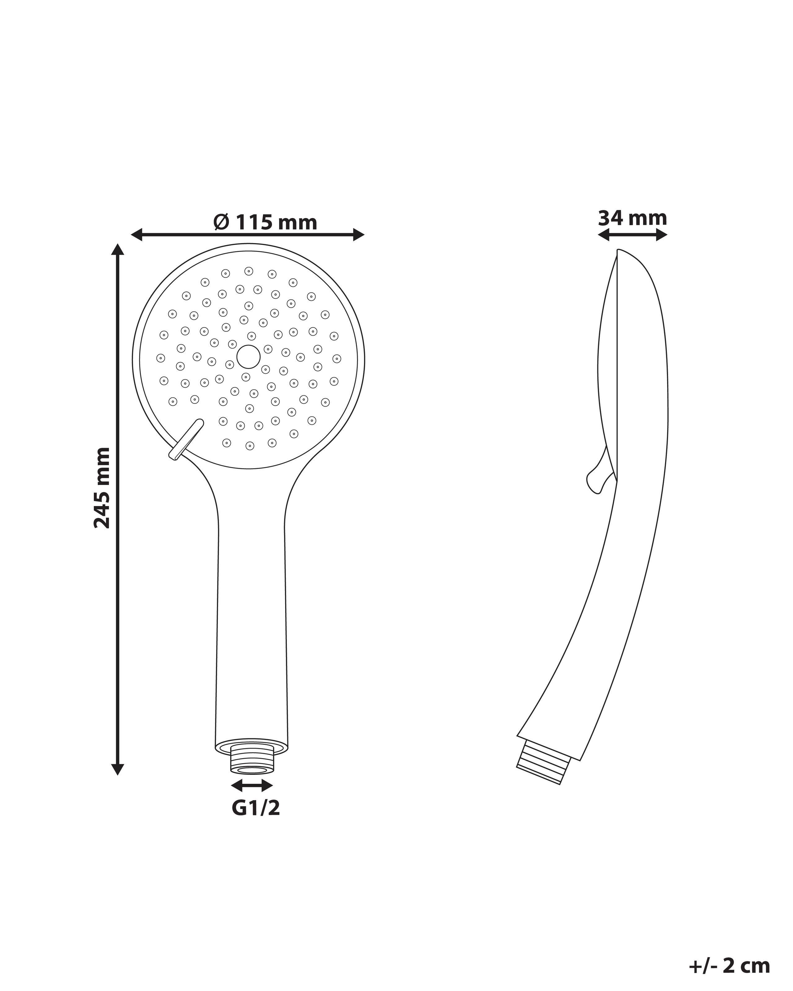 Beliani Kit doccia con soffione e flessibile en ABS (materiale sintetico resistente) Classico TARMA  