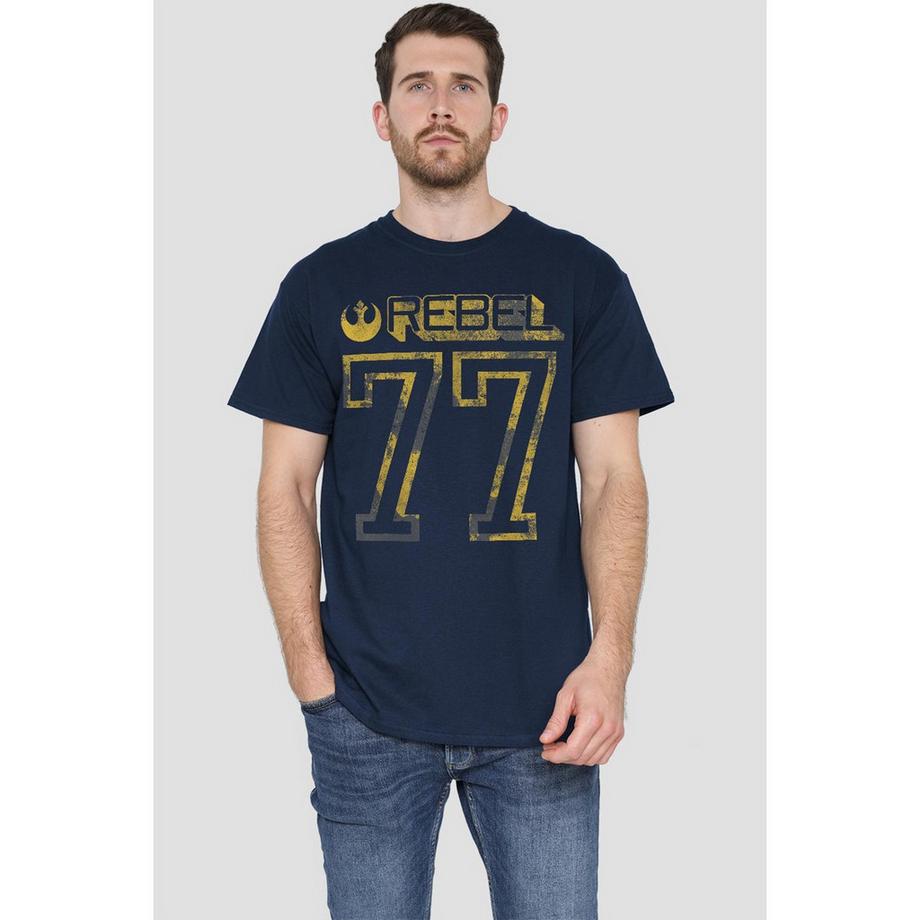 STAR WARS Rebel 77 T-Shirt Stampata  