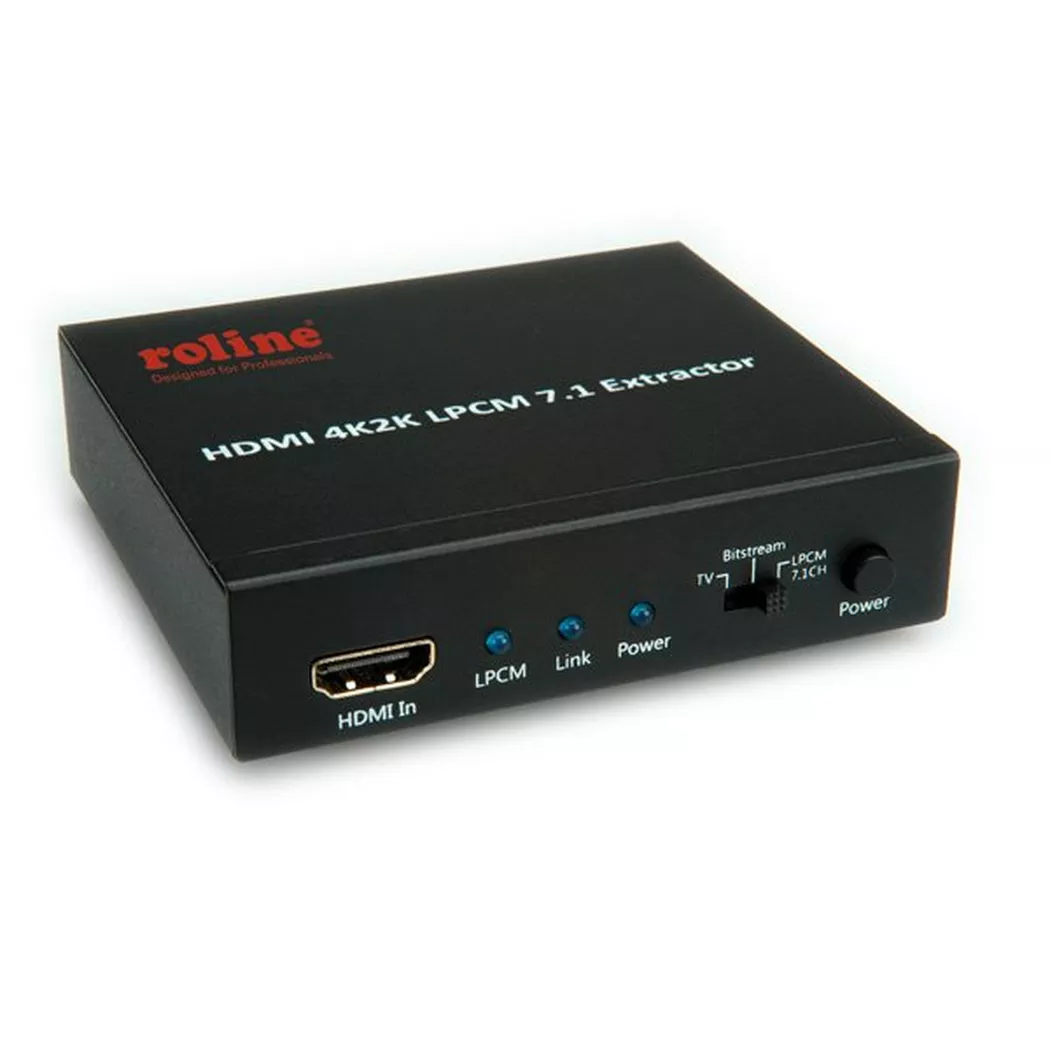 Roline -  Extracteur Audio HDMI 4K2K LPCM 7.1, Noir