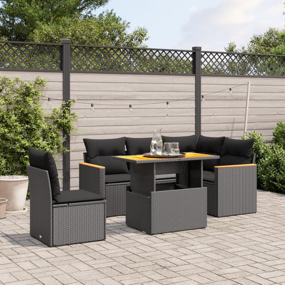 VidaXL Ensemble de canapés de jardin rotin synthétique  