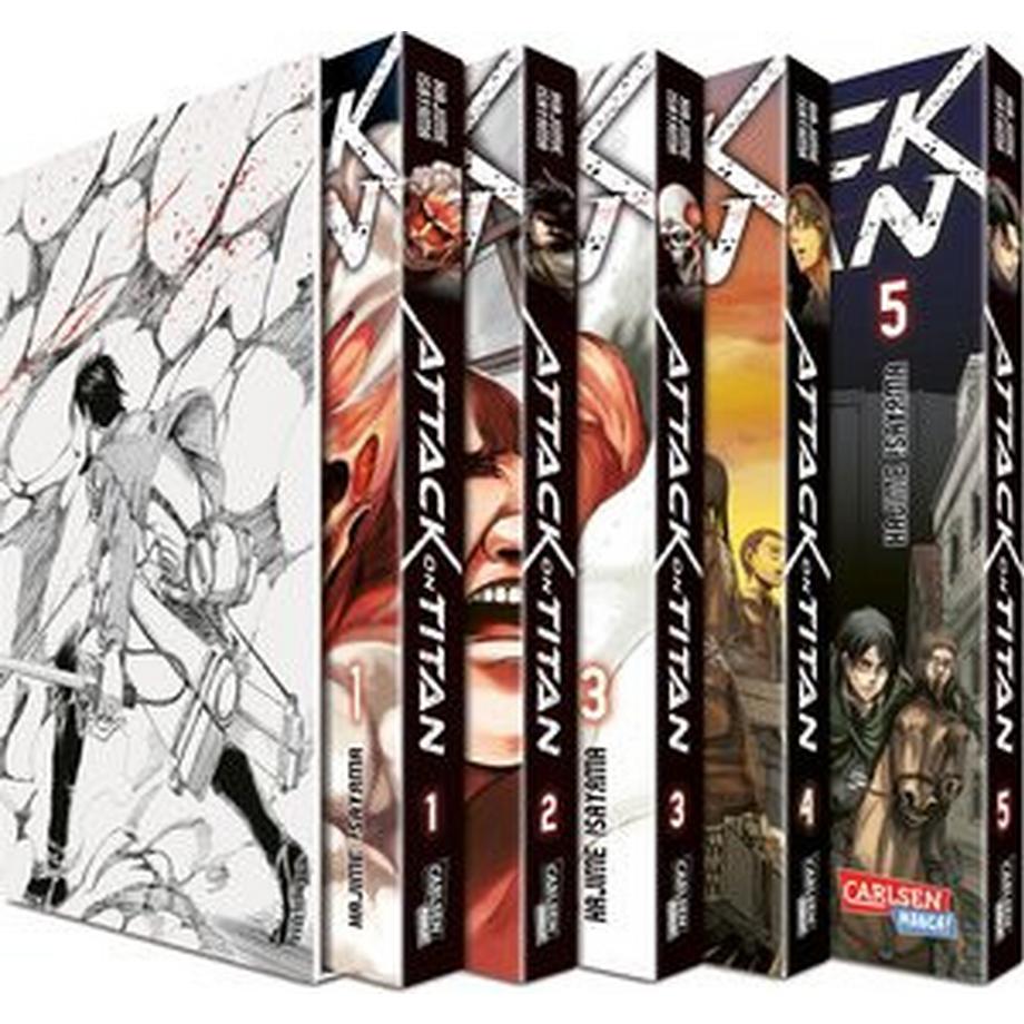 Carlsen Verlag  Attack on Titan, Bände 1-5 im Sammelschuber mit Extra 