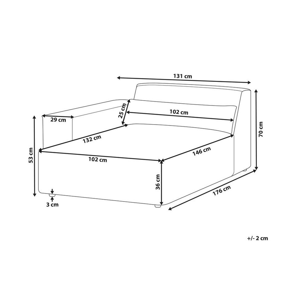 Beliani Rechtsseitige Chaiselounge aus Stoff Modern HELLNAR  