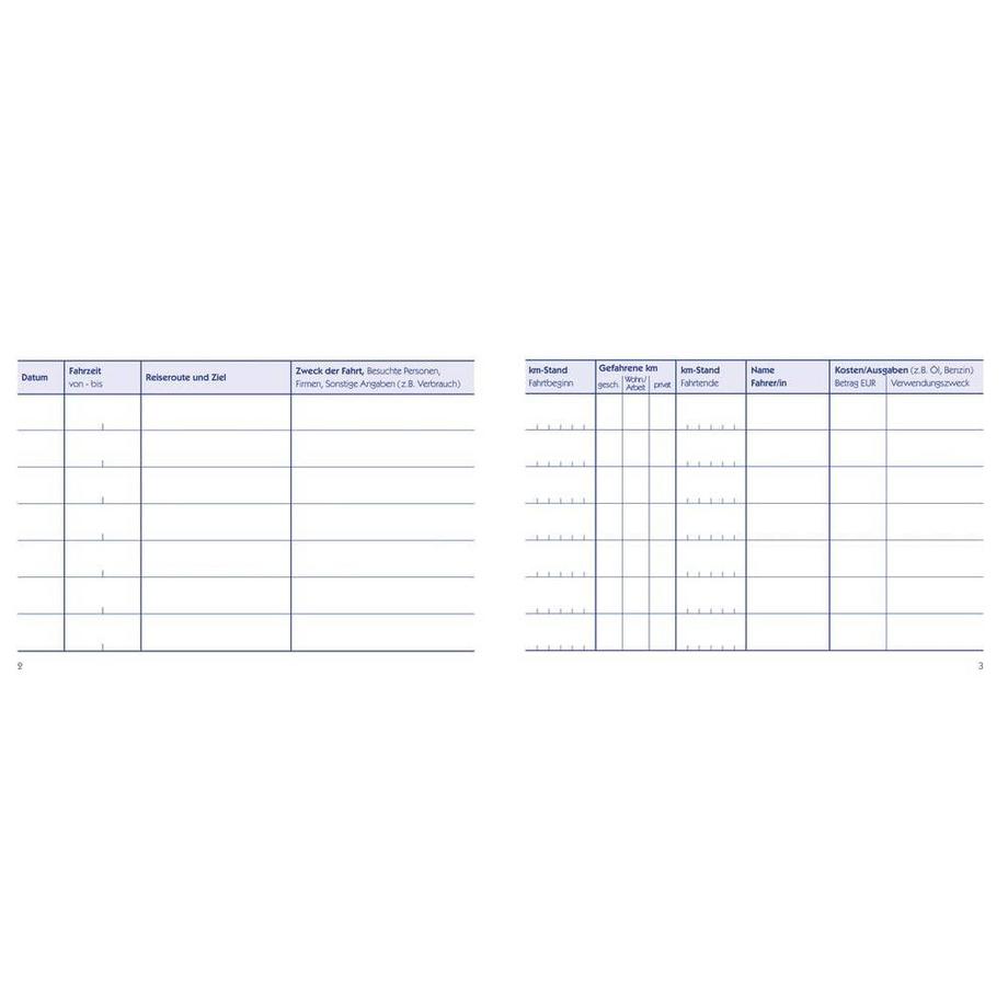 Avery-Zweckform  Avery Zweckform Fahrtenbuch, A6 quer 