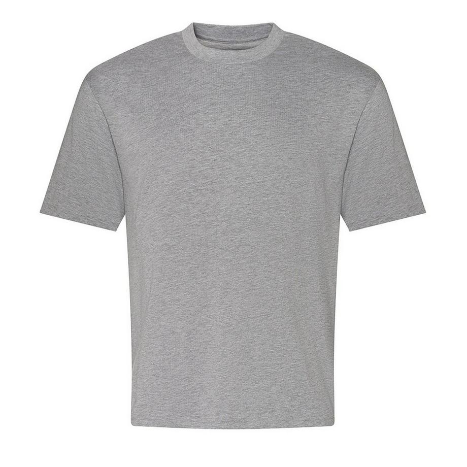 T-Shirt, Schwer, Meliert, Kastig