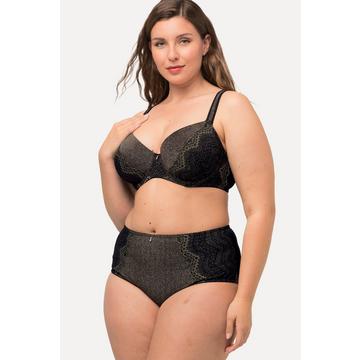 Reggiseno con ferretto, pizzo, effetto dorato e coppe morbide, coppa B-E