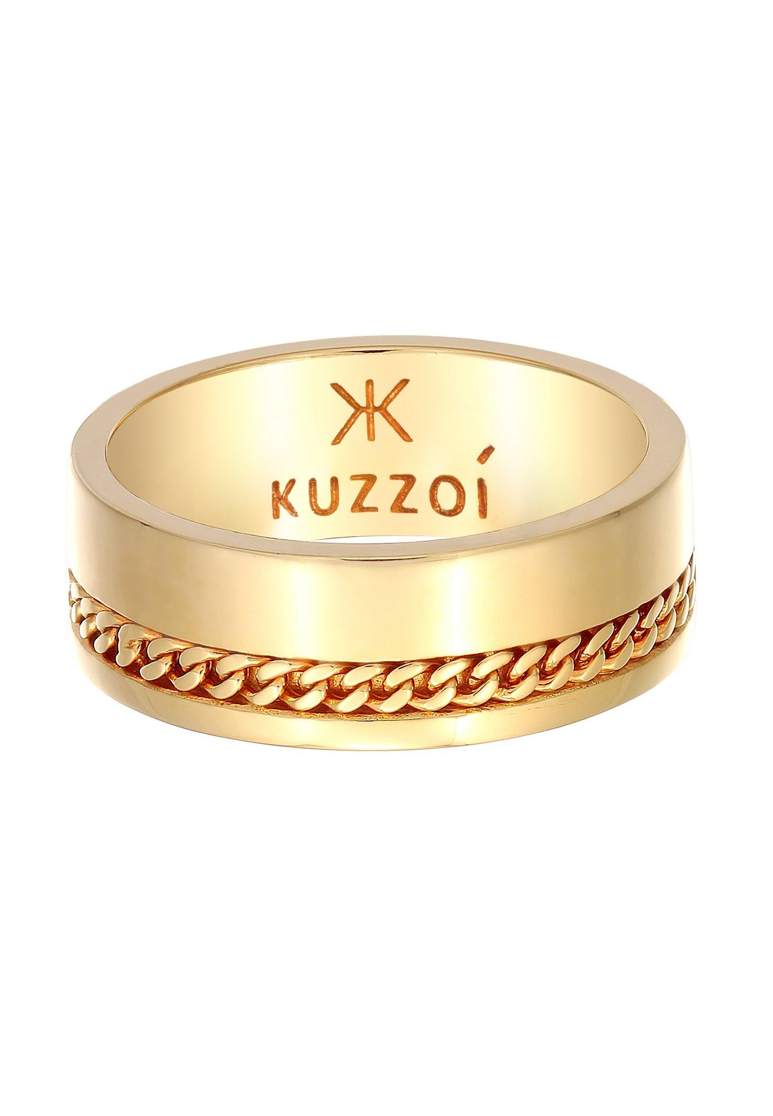 Kuzzoi  Bague Herren Bandring Chunky Chain 925 Silber 