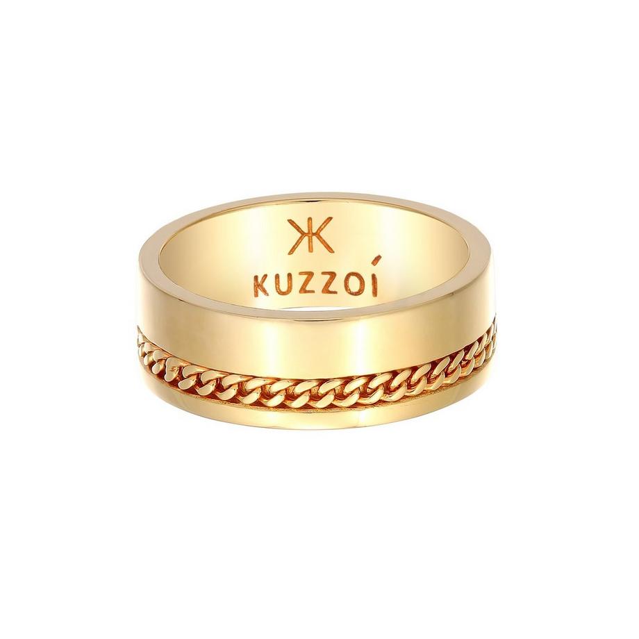 Kuzzoi  Ring  Bandring Chunky Chain 925 Silber 
