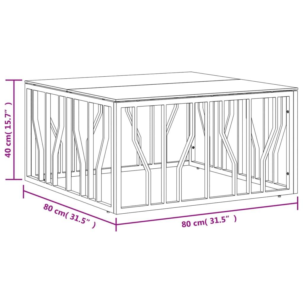 VidaXL Table basse acier inoxydable  