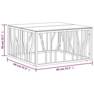 VidaXL Table basse acier inoxydable  