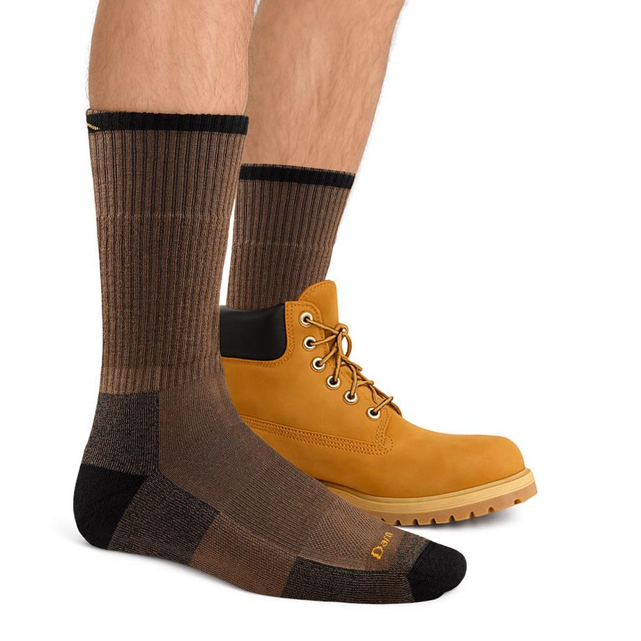 Darn Tough Vermont  Calze Uomo Mi-Peso in Lana Merino Maglia Resistente per Lavoro 