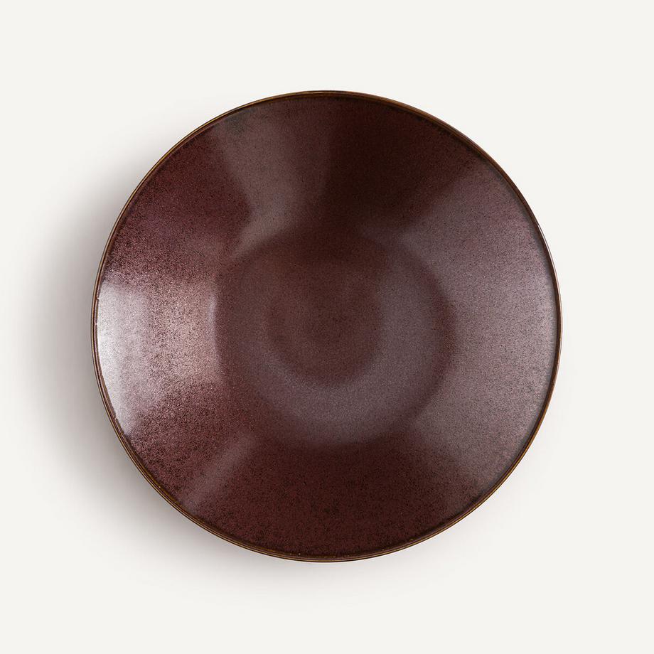 Set aus 4 Pastatellern aus glasiertem Steinzeug