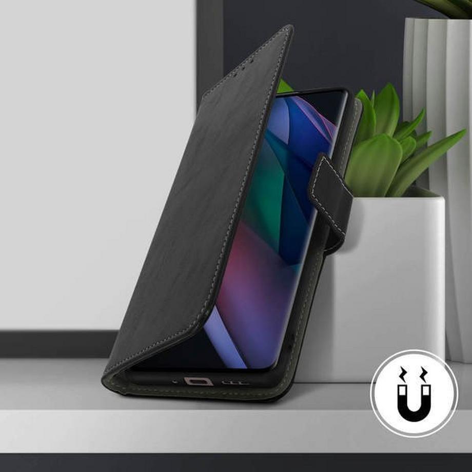 Avizar  Étui Oppo Find X3 Neo Portefeuille Noir 