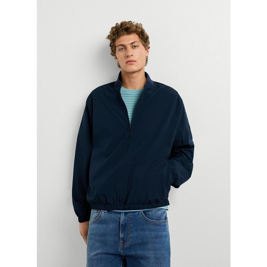 Pepe Jeans London Bomberjacke mit geripptem Kragen  