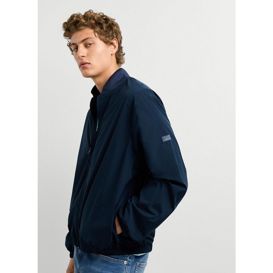 Pepe Jeans London Bomberjacke mit geripptem Kragen  
