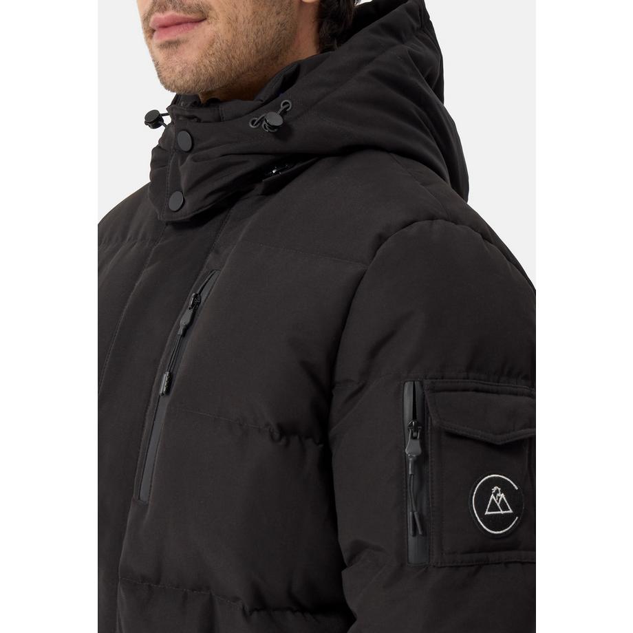 CASH-MERE.CH Daunenparka Mantel mit Kapuze und Kaschmirfutter  