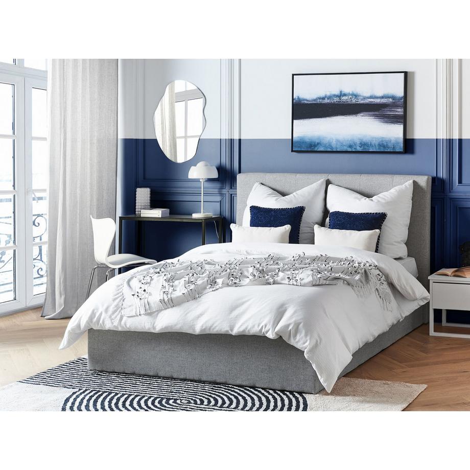 Beliani Letto contenitore en Tessuto Moderno LORIENT  