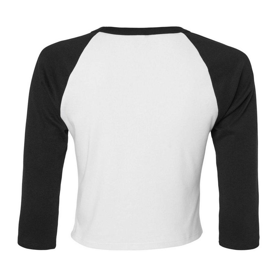 Bella + Canvas Maglietta Raglan Manica 3/4 Microfibra  