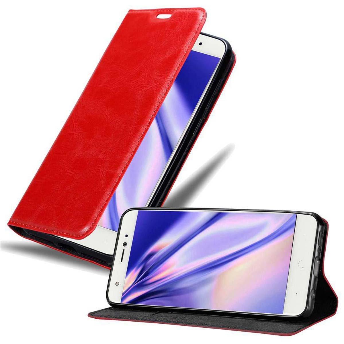 Cadorabo  Housse compatible avec BQ Aquaris X - Coque de protection avec fermeture magnétique, fonction de support et compartiment pour carte 