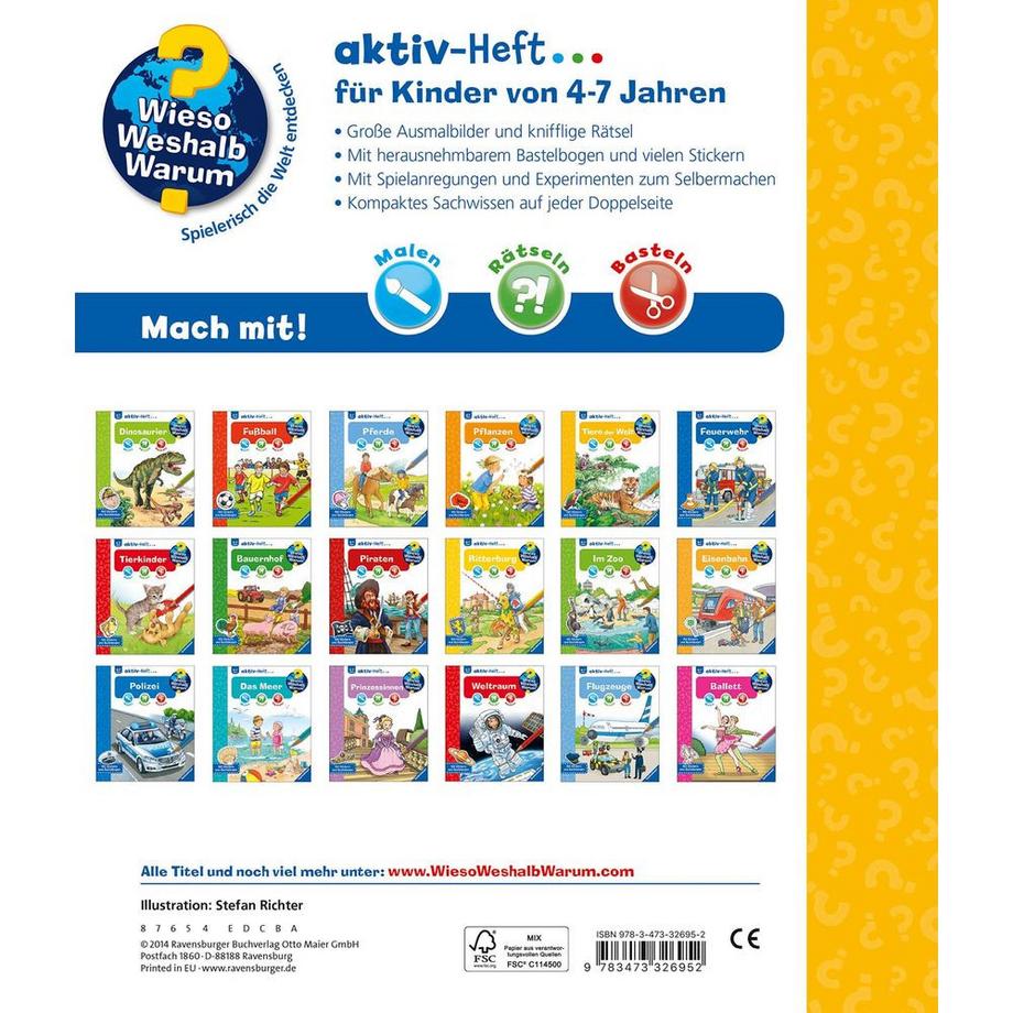 Ravensburger  Wieso? Weshalb? Warum? aktiv-Heft: Tiere der Welt 