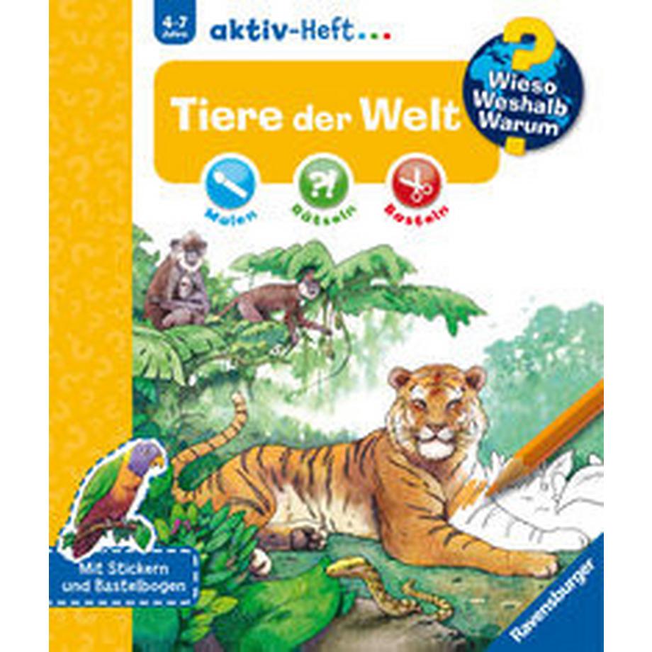 Ravensburger  Wieso? Weshalb? Warum? aktiv-Heft: Tiere der Welt 