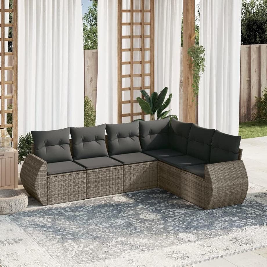 VidaXL set divano da giardino Polirattan  
