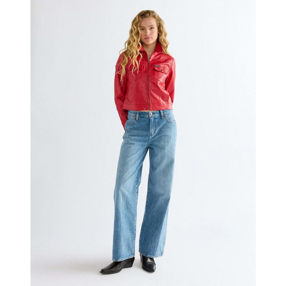 Wrangler Slim Seamed Kunstlederjacke  