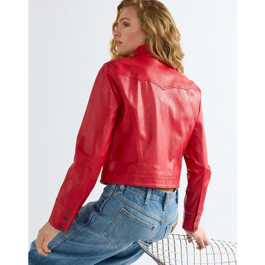 Wrangler Slim Seamed Kunstlederjacke  