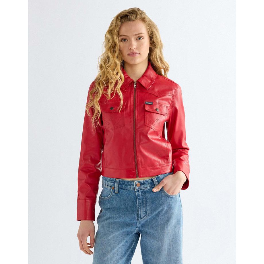 Kunstlederjacke Slim Seamed