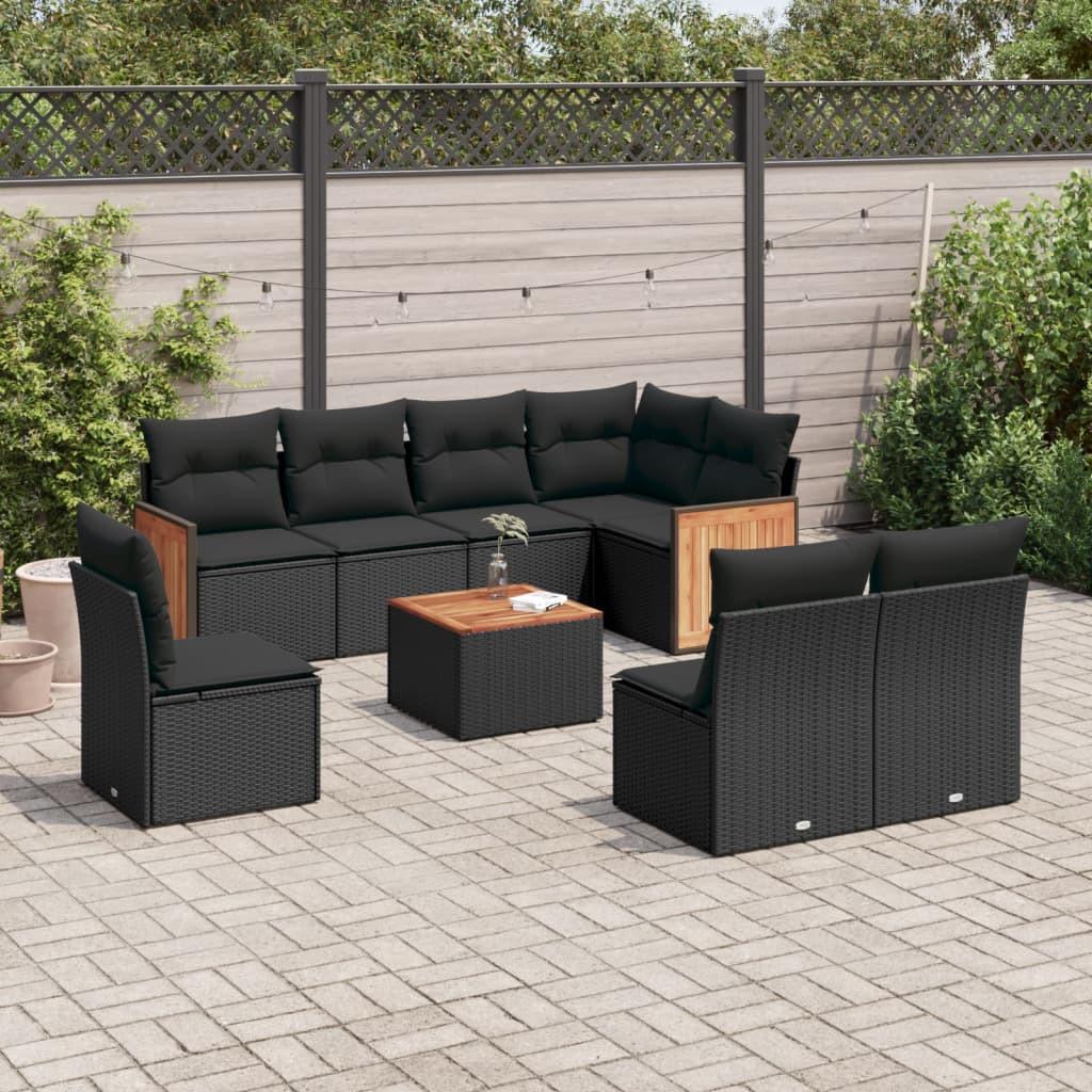 VidaXL set divano da giardino Polirattan  