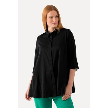 Bluse, Godeteinsätze, A-Linie, Hemdkragen, 3/4-Arm